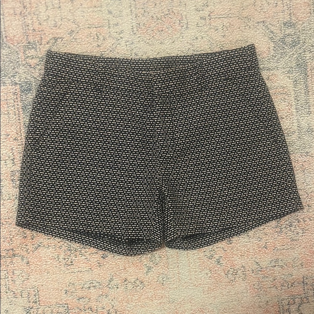 Garnet Hill High Waist Black and White Shorts
